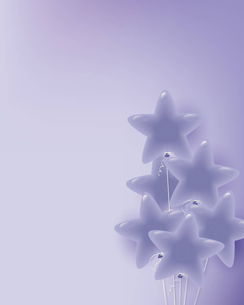 фон иллюстрации воздушных шаров в форме звезды - Вектор,изображение