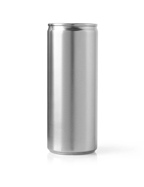 Aluminum can isolated on white background with clipping path - Photo, Image