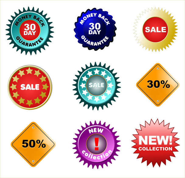 Set of badges and price tags, sale tags for your design. - Photo, Image