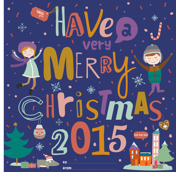 Merry Christmas And New Year Background - Vecteur, image