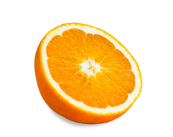 Isolation fraîche de fruits orange tranchés sur blanc
 - Photo, image