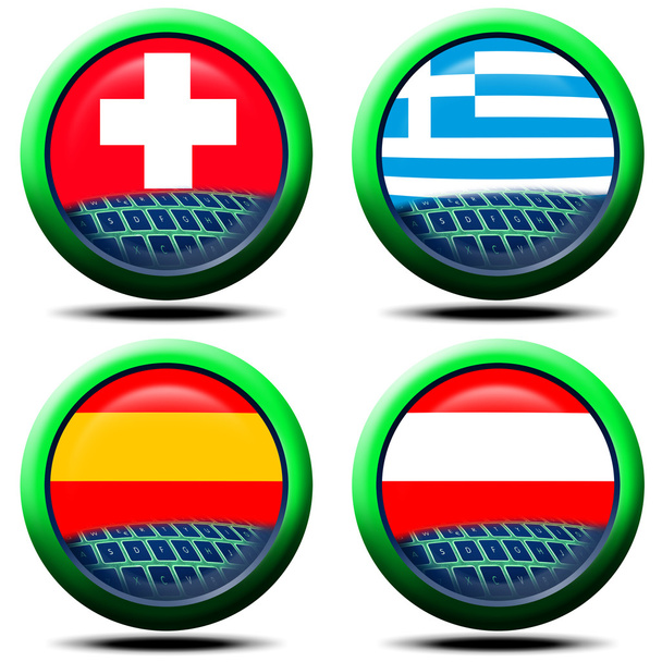 icons flagge europa - Foto, Bild
