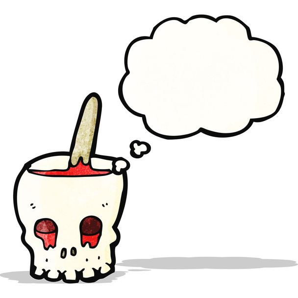kreslený skull bowl - Vektor, obrázek