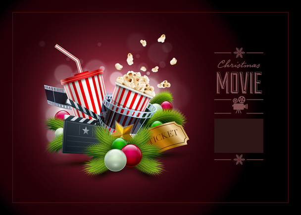 Christmas Movie concept - Vector, Image
