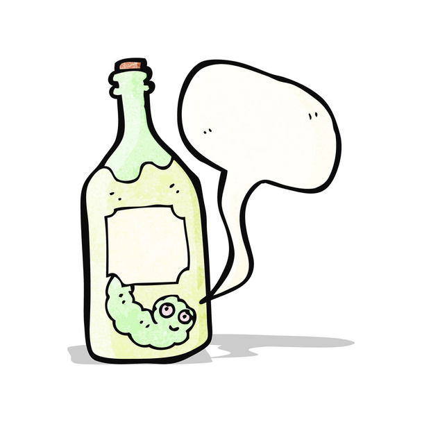 漫画のテキーラのボトル - ベクター画像