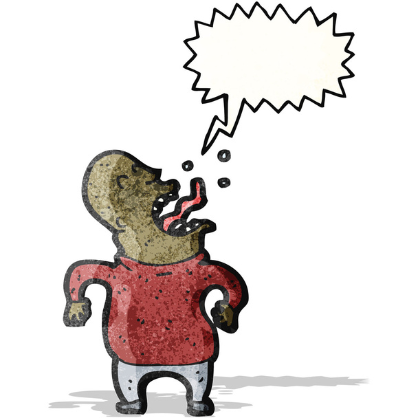 Cartoon man with speech bubble - Vector, Image