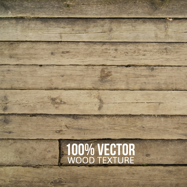 grunge retro vintage wooden texture, vector background - Vector, Image