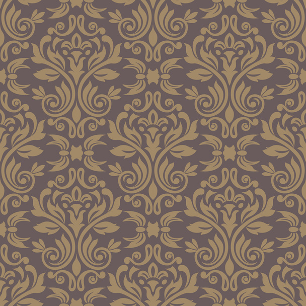 Seamless pattern with damask ornament - Vector, Image