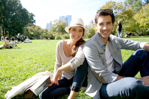 Couple relaxing in Central Park - Photo, Image