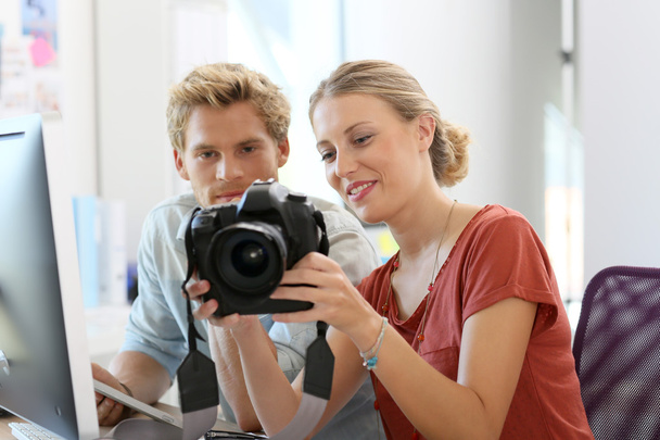 Students in photography working on project - Фото, зображення