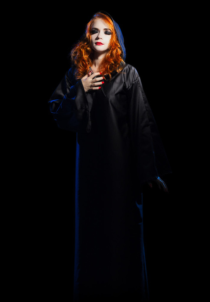 Young witch girl isolated - Valokuva, kuva