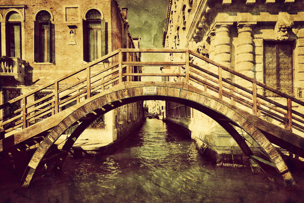 Venetsia, Italia vintage kangas
. - Valokuva, kuva