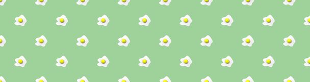 vzor. Obrázek kuřecího vejce na světle žlutém zeleném pozadí. Vejce s kulatým žloutkem. Vzorek překrytí povrchu. Nápis pro vložení na web. 3D obraz. 3D vykreslování. - Fotografie, Obrázek