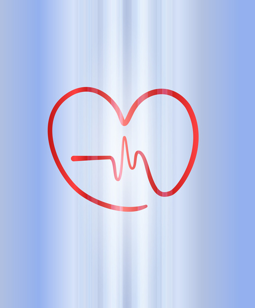 Signo de cardiología con corazón
 - Vector, Imagen