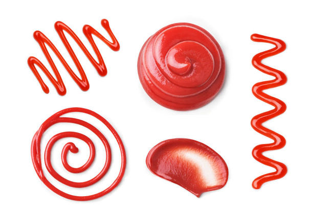 set of ketchup isolated on white background - Photo, Image