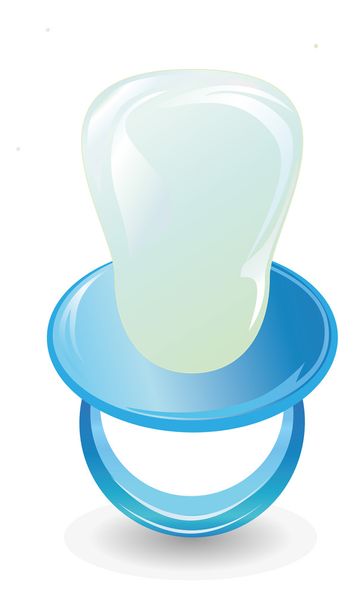 Blue baby nipple - Vector, Image