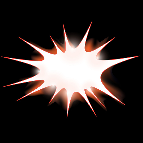 Räjähdys mustalla pohjalla
 - Vektori, kuva