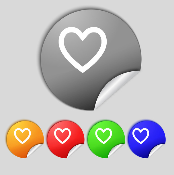 Medical heart sign icon. Cross symbol. Set colourful buttons.  - Fotó, kép