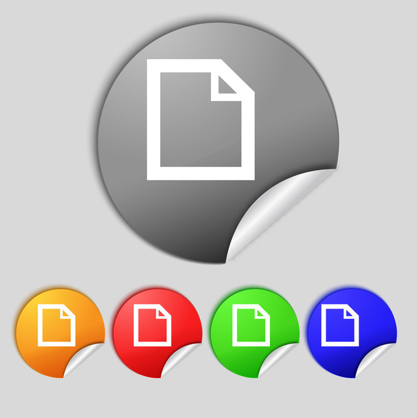Modifier l'icône de signe du document. bouton de contenu. Définir des boutons colorés Navigation moderne sur le site UI
.  - Photo, image