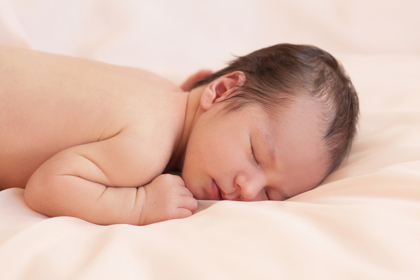 Newborn  on beige background - Zdjęcie, obraz