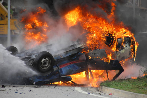 Car at Bomb blast - Foto, Imagem