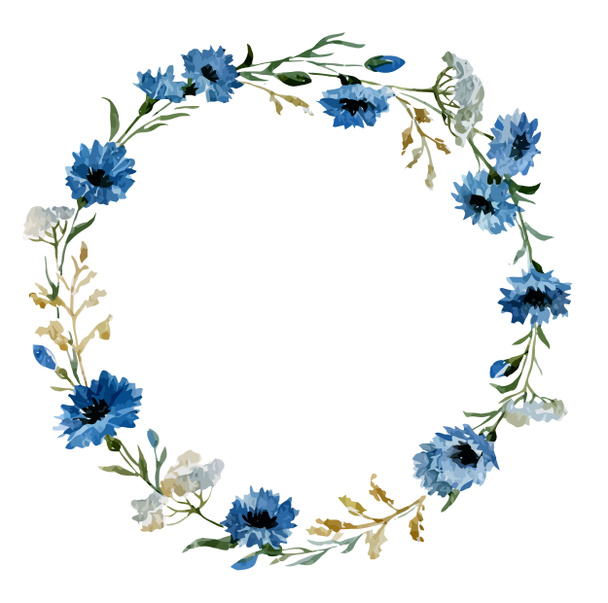 blue flowers on white - Foto, Imagem