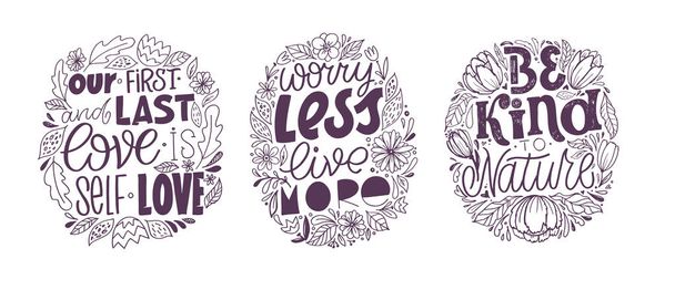 Beautiful hand drawn doodle lettering motivation postcard. Lettering t-shirt design, template banner, poster. - Vector, Image