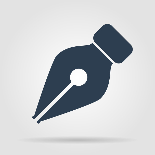 Inkoustové pero ikonu izolovaných na bílém pozadí - Vektor, obrázek