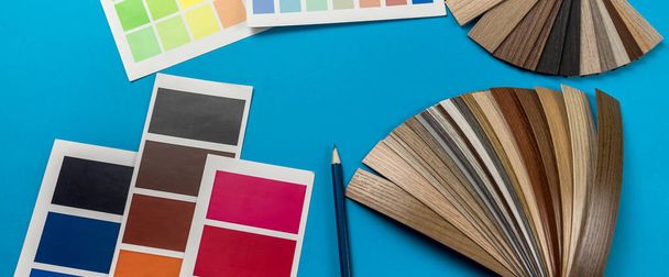 design item paper vinyyl color sapmler isolated. Copy space. - Photo, Image