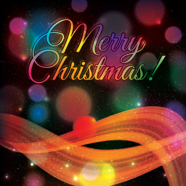 Colorful shiny Christmas background with snowglakes - Vector, Image