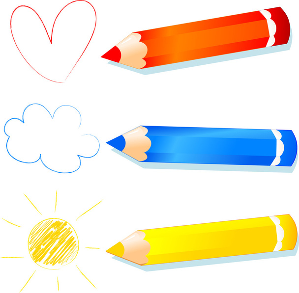 Red, blue and yellow - Vector, Image