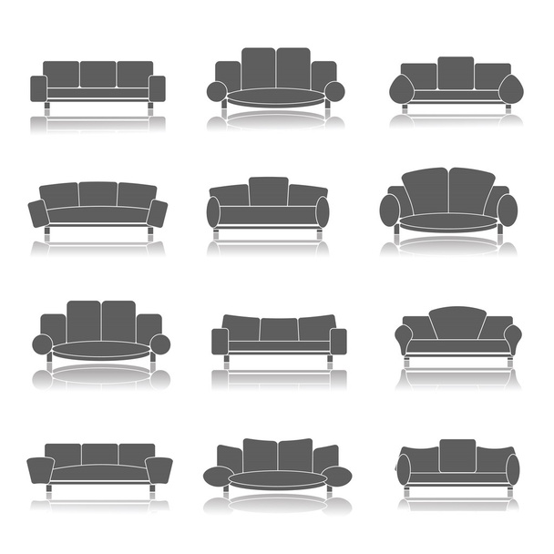 Ikonen-Set für Möbel - Vektor, Bild