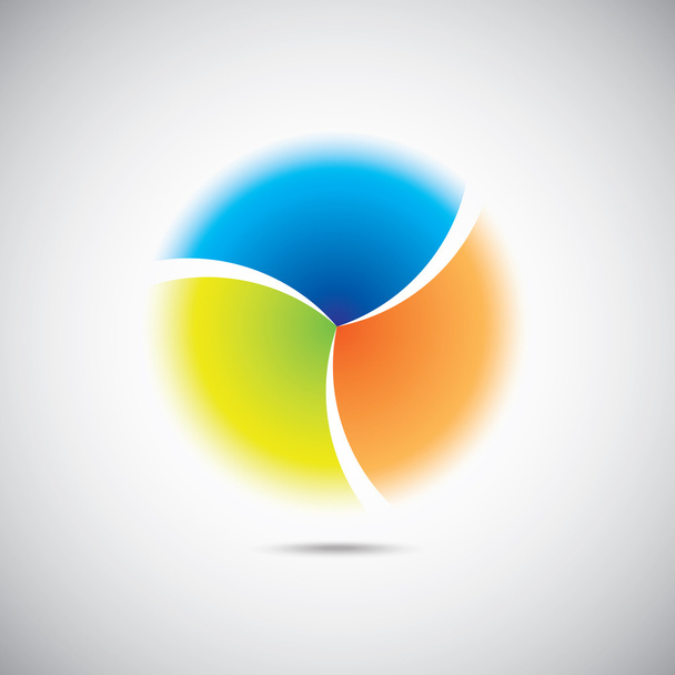 Modern colorful geometrical circle - Вектор,изображение