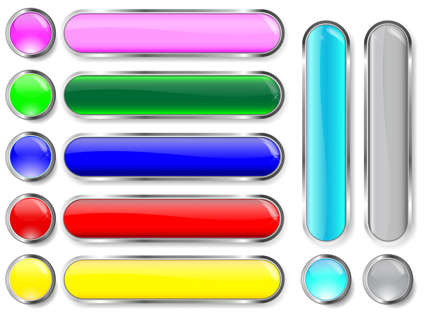 Collection of buttons. - Vector, Imagen