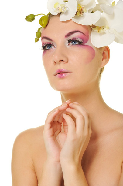 Beautiful woman with creative make-up - Fotografie, Obrázek