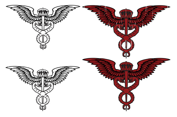 Medical serpent - Vector, Image