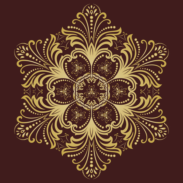 Damask Vector Pattern. Orient Background - Vector, Image