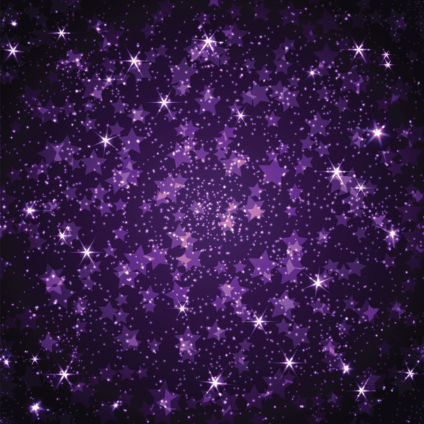 Abstrakter Raumhintergrund mit Sternen - Vektor, Bild