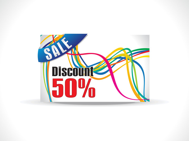 abstract colorful discount card template - Vektor, kép