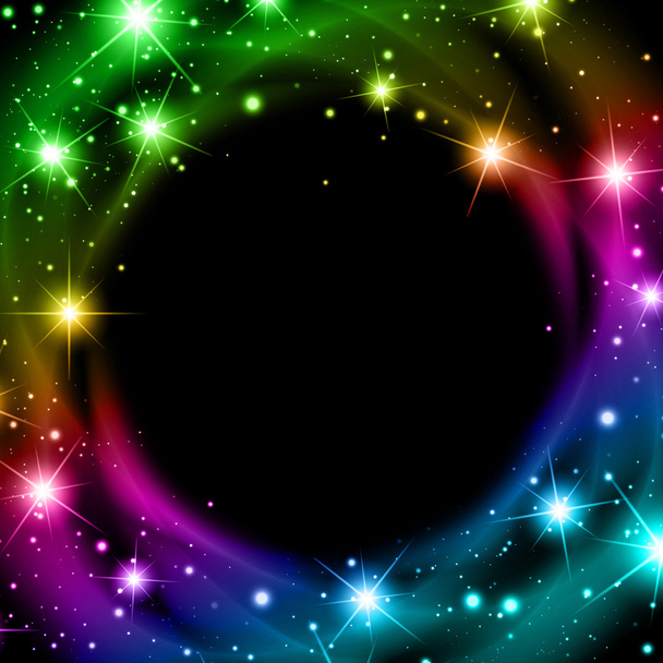 Multicolored Night Star Background - Vektor, kép