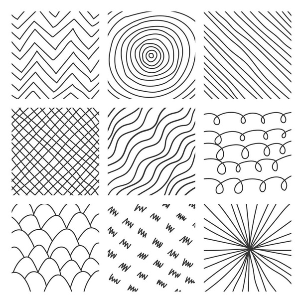 Handwritten Lines and strokes in different styles. Perfect for lettering and texture. - Vector, Image