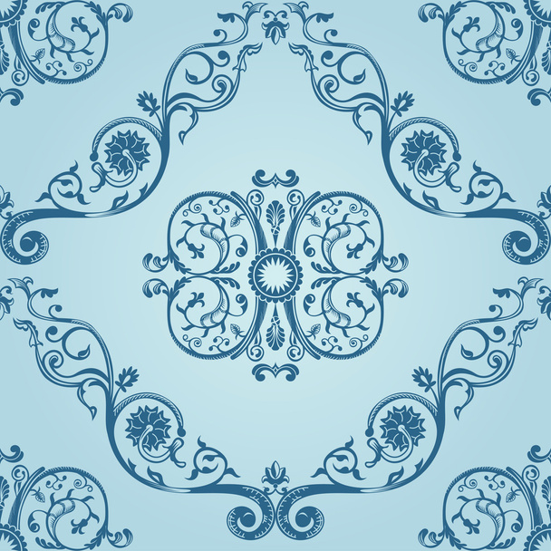 Seamless vintage pattern texture. Wallpaper background - Вектор,изображение