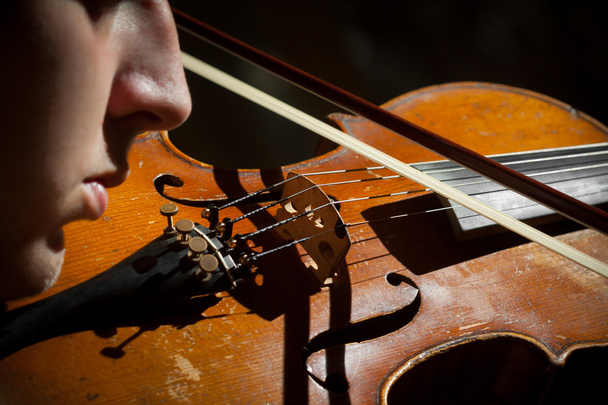 Playing on violin - Foto, imagen