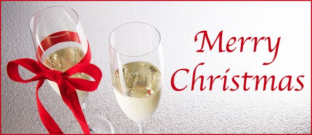 Champagner, frohe Weihnachten - Foto, Bild