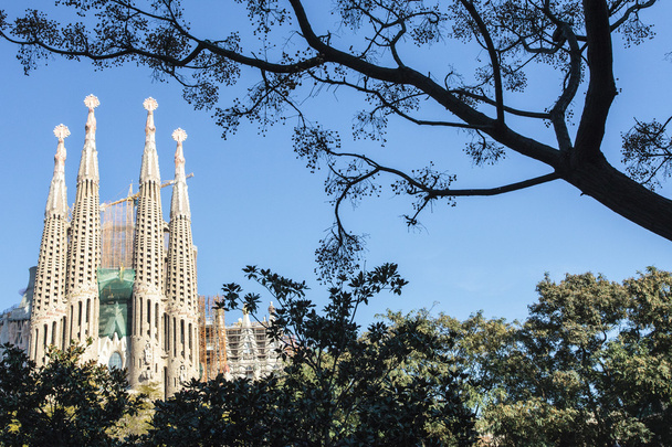La Sagrada Familia church in Barcelona, Catalonia, Spain - Фото, изображение