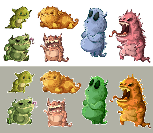 Cute monsters isolated - Vector, Imagen