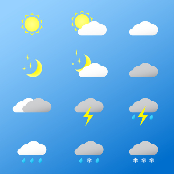 Universal color icons Weather. - Vector, imagen