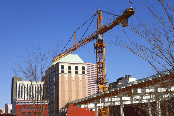 Construction & crane Downtown Portland OR. - Photo, Image