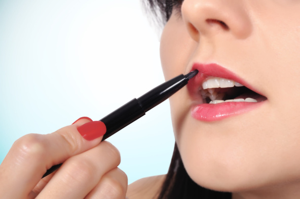 woman makeup lips - Foto, Imagem