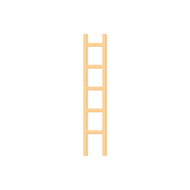 Wooden Stair cartoon vector on white background. - Vector, Image